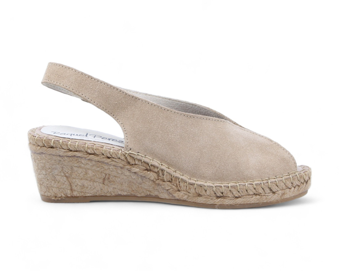 Sandalia Cuña Esparto Cubanita Miel Camel Mujer | Sandalias Esparto | Raq...