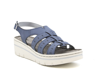 Sandalia ergonomica para mujer en color azul, temporada primavera-verano